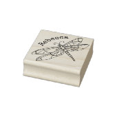 Dragonfly monogram naam rubberstempel (Stempel)