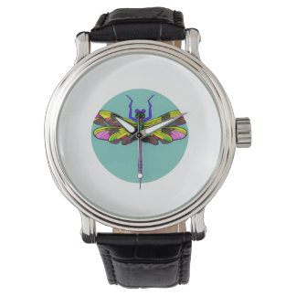 Dragonfly Mooi, kleurrijk en Horloge