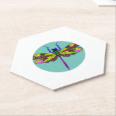 Dragonfly Mooi, kleurrijk en Kartonnen Onderzetters (Schuin)