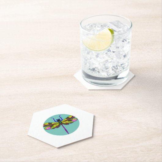 Dragonfly Mooi, kleurrijk en Kartonnen Onderzetters (Insitu)