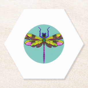 Dragonfly Mooi, kleurrijk en  Kartonnen Onderzetters