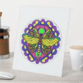 Dragonfly Mooi, kleurrijk en Reclamebord Met Voetstuk (Insitu)