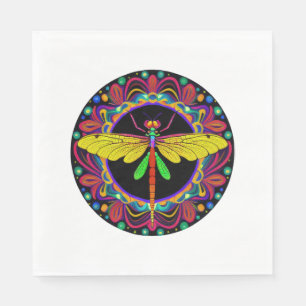 Dragonfly Mooi, kleurrijk en Servet