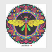Dragonfly Mooi, kleurrijk en Sticker (Vel)