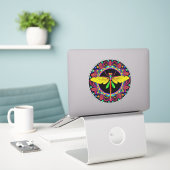Dragonfly Mooi, kleurrijk en Sticker (Laptop op bureau)
