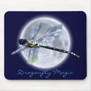 DRAGONFLY & MOON Fantasy Mousepad Muismat