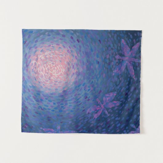 Dragonfly Moon Wandkleed (Voorkant (horizontaal))