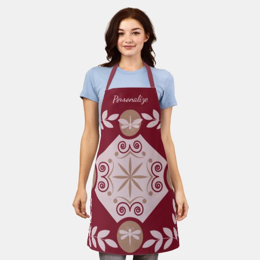 Dragonfly Moroccan Mosaic Tegel Pattern Personaliz Schort (Gedragen)