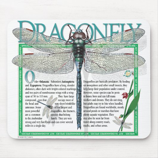 Dragonfly Mousepad Muismat (Voorkant)
