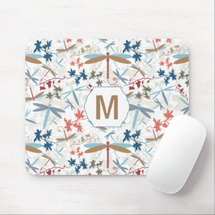 Dragonfly Multi Colored Monogram Patroon Muismat