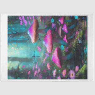 Dragonfly Mushroom Forest Tissue Paper Tissuepapier