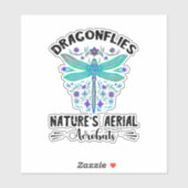 Dragonfly Nature Insect Nature's Aerial Acrobat Dr Sticker (Vel)