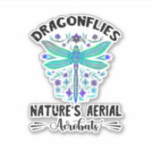 Dragonfly Nature Insect Nature's Aerial Acrobat Dr Sticker (Voorkant)