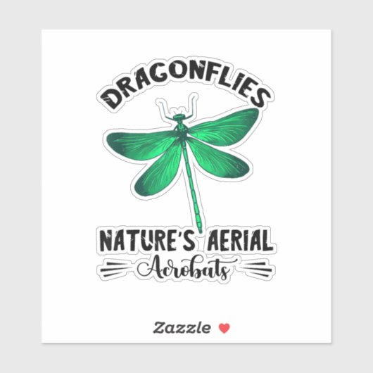 Dragonfly Nature Insect Nature's Aerial Acrobat Dr Sticker (Vel)