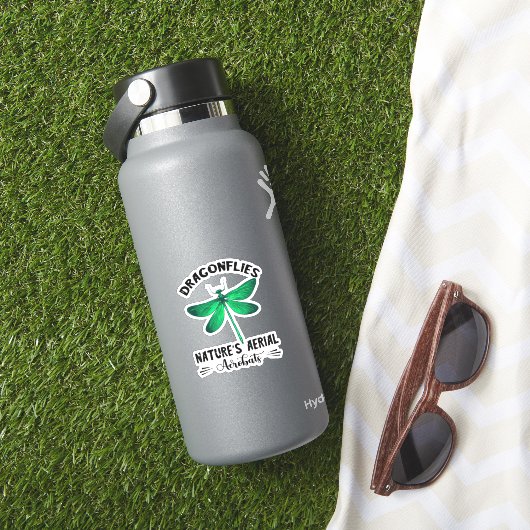 Dragonfly Nature Insect Nature's Aerial Acrobat Dr Sticker (HydroFlask Insitu)