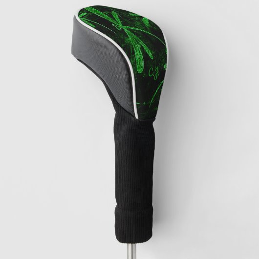 Dragonfly Neon Green Golfheadcover (Schuin)