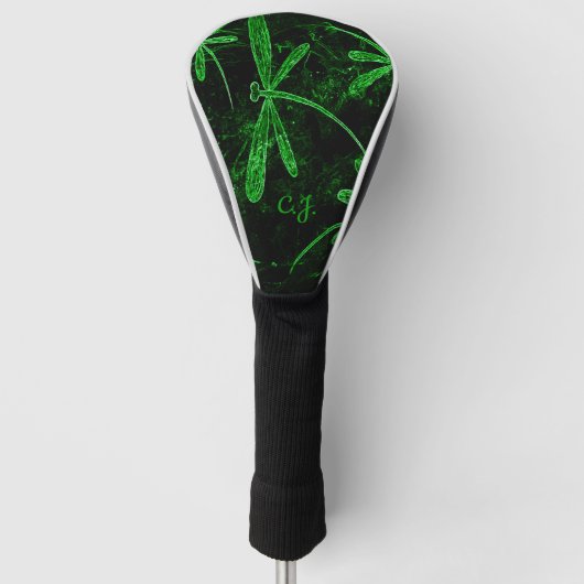 Dragonfly Neon Green Golfheadcover (Voorkant)