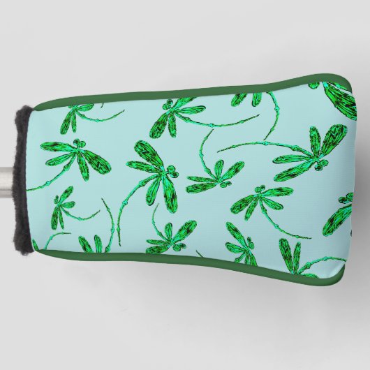 Dragonfly Neon Green Golfheadcover (Voorkant)