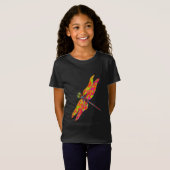 Dragonfly neon insect illustratie t-shirt (Voorkant volledig)