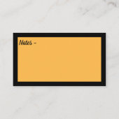 Dragonfly Neon Wings Black Gold Visitekaartje (Achterkant)