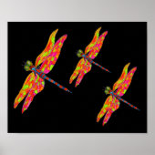 Dragonfly neonkamerkunst poster (Voorkant)