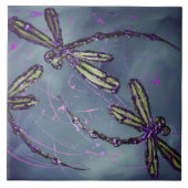 Dragonfly Night Flit Tegeltje (Voorkant)