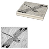  dragonfly nr. 3 en Grass Waterverf Art Rubberstempel (Gestempeld)
