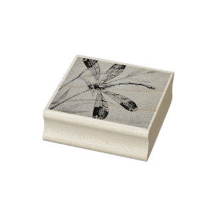 dragonfly nr. 4 en Waterverf van de olie Rubberstempel