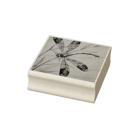 dragonfly nr. 4 en Waterverf van de olie Rubberstempel (Stempel)