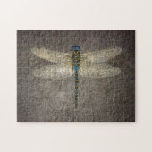 Dragonfly on Grey Stone Backround Legpuzzel (Horizontaal)