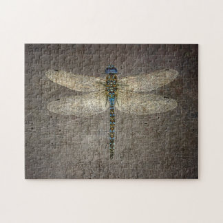 Dragonfly on Grey Stone Backround Legpuzzel