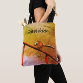 Dragonfly on Wire Fence Abstract gepersonaliseerd Tote Bag (Dichtbij)