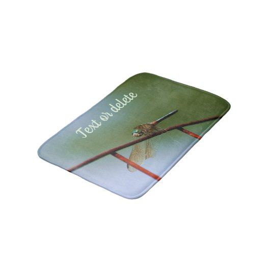 Dragonfly on Wire Fence Close up Personated Badmat (Gekanteld)