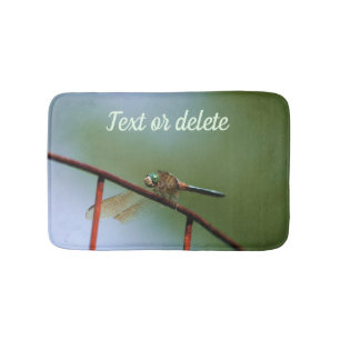 Dragonfly on Wire Fence Close up Personated Badmat
