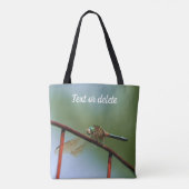 Dragonfly on Wire Fence Close up Personated Tote Bag (Achterkant)