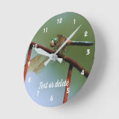 Dragonfly on Wire Fence Personated Ronde Klok (Hoek)