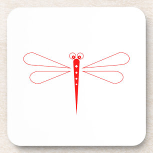 Dragonfly - onderzetters van harde kunststof - set