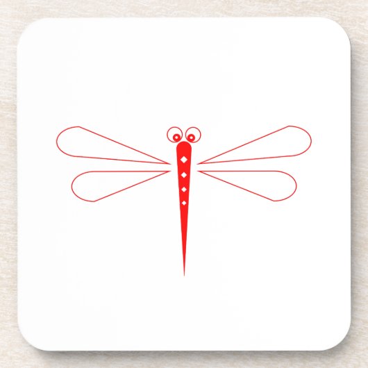 Dragonfly - onderzetters van harde kunststof - set (Voorkant)
