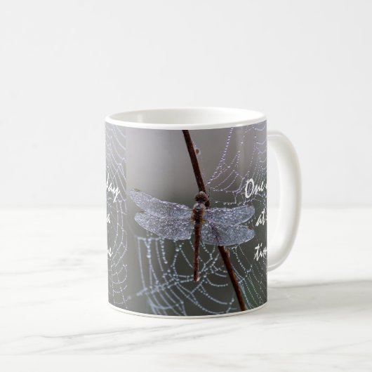 Dragonfly "One day at a Time" koffie-Mok Koffiemok (Voorkant rechts)