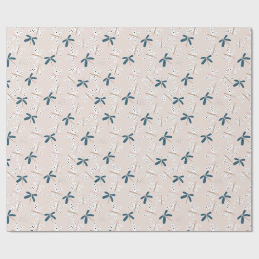 Dragonfly-ontwerp Cadeaupapier (Vlak)