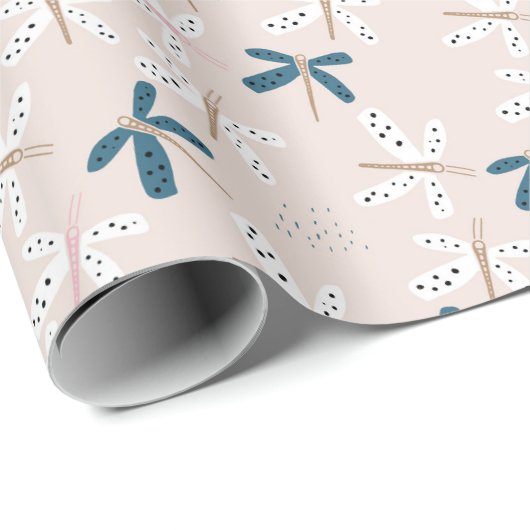 Dragonfly-ontwerp Cadeaupapier (Rol Hoek)