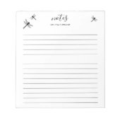 Dragonfly-ontwerp met naam notitieblok (Voorkant)