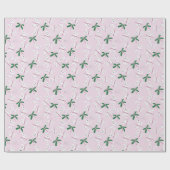Dragonfly-ontwerp op roze cadeaupapier (Vlak)
