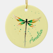 Dragonfly-ontwerp voor schattige waterverf keramisch ornament (Voorkant)