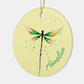 Dragonfly-ontwerp voor schattige waterverf keramisch ornament (Links)