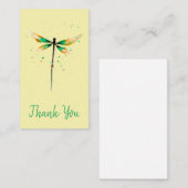 Dragonfly-ontwerp voor schattige waterverf notitiekaartje (Voorkant / Achterkant)