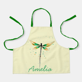 Dragonfly-ontwerp voor schattige waterverf schort