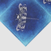 Dragonfly op blauw tissuepapier (Detail)