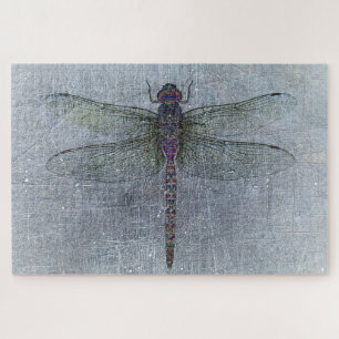 Dragonfly op blauwe achtergrond legpuzzel