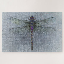 Dragonfly op blauwe achtergrond